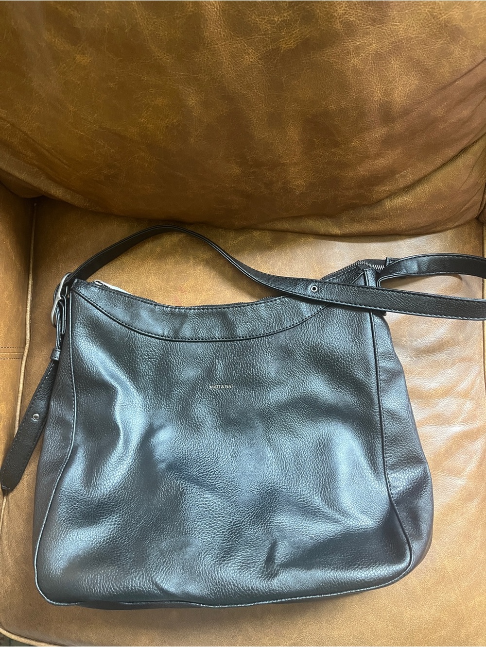 Matt & Nat Black Leather Shoulder Bag
